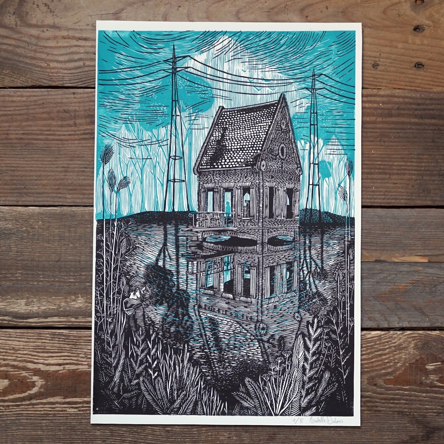 Hireath / Little house on the lake /blue
