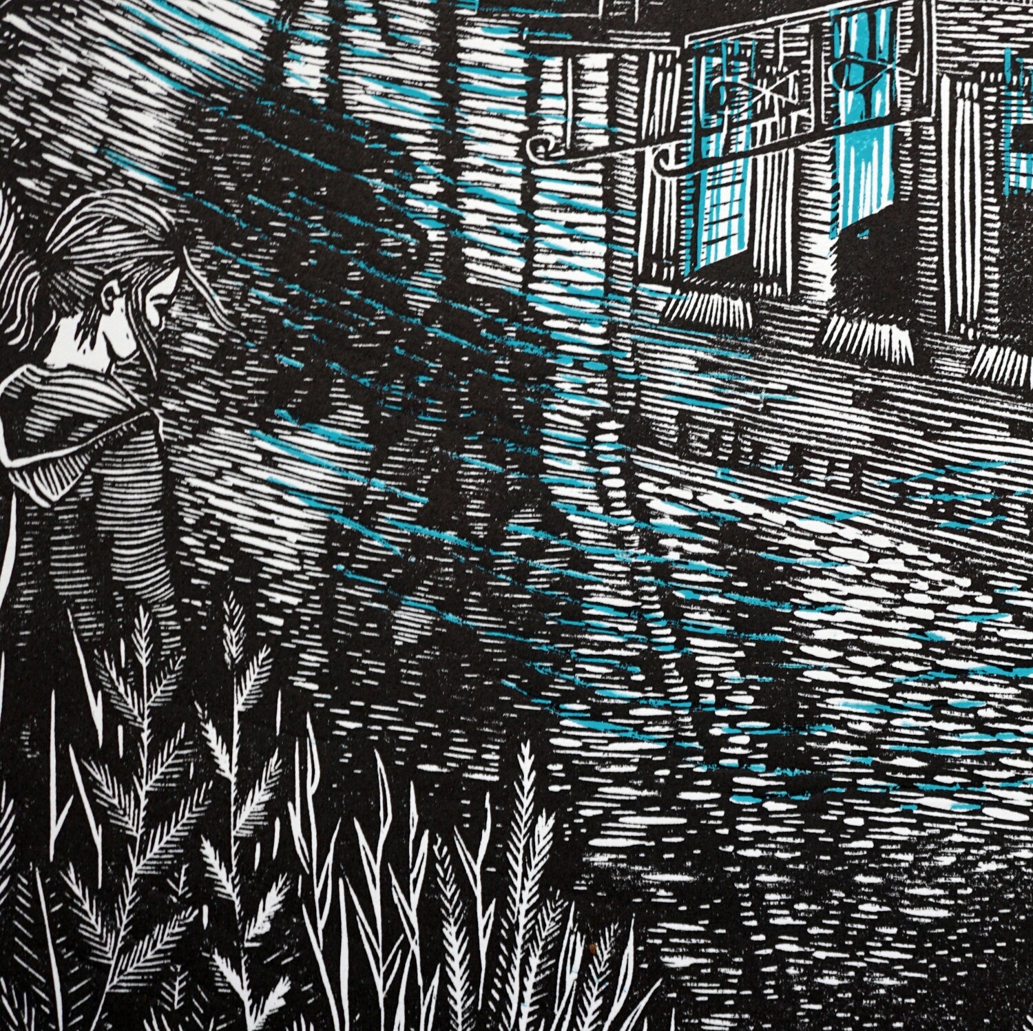 Hireath / Little house on the lake /blue