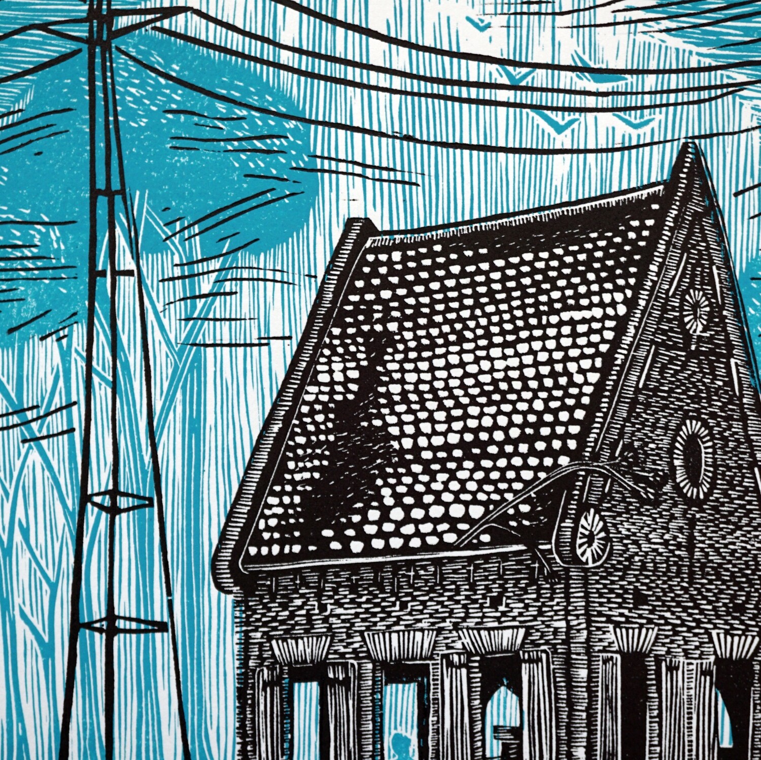 Hireath / Little house on the lake /blue