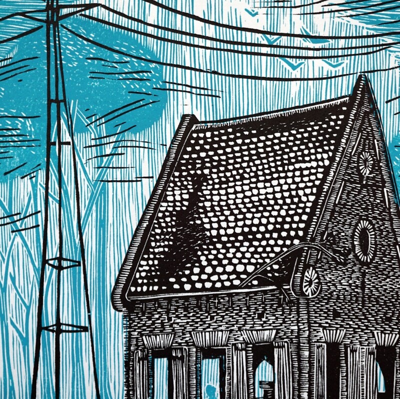 Hireath / Little house on the lake /blue