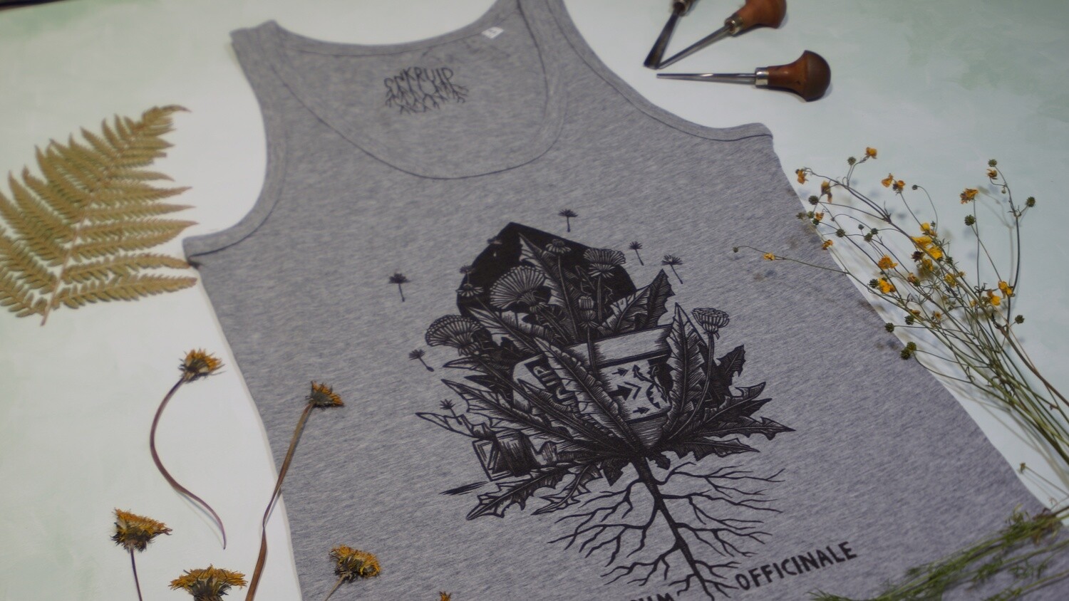#5 Taraxacum officinale /women&#39;s  tanktop grey