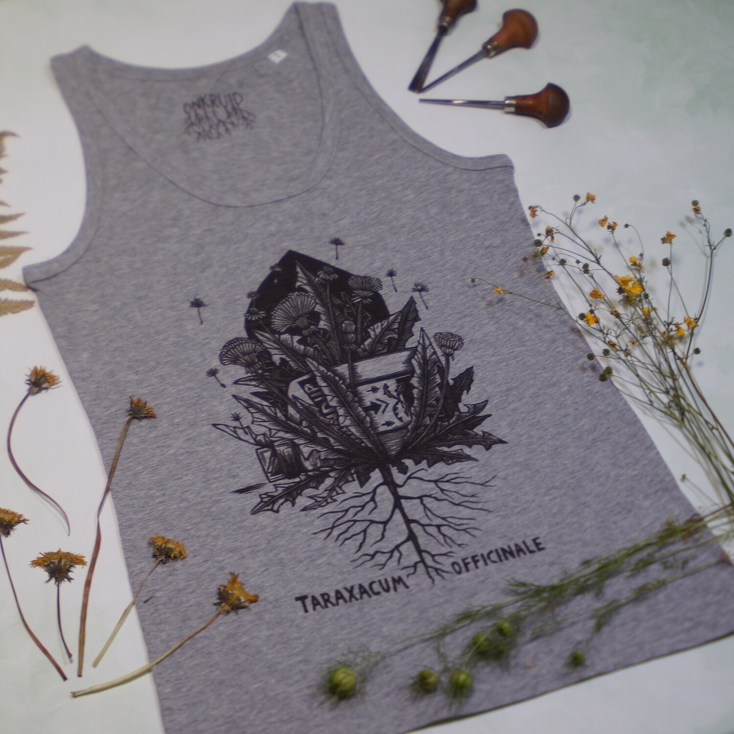 #5 Taraxacum officinale /women&#39;s  tanktop grey