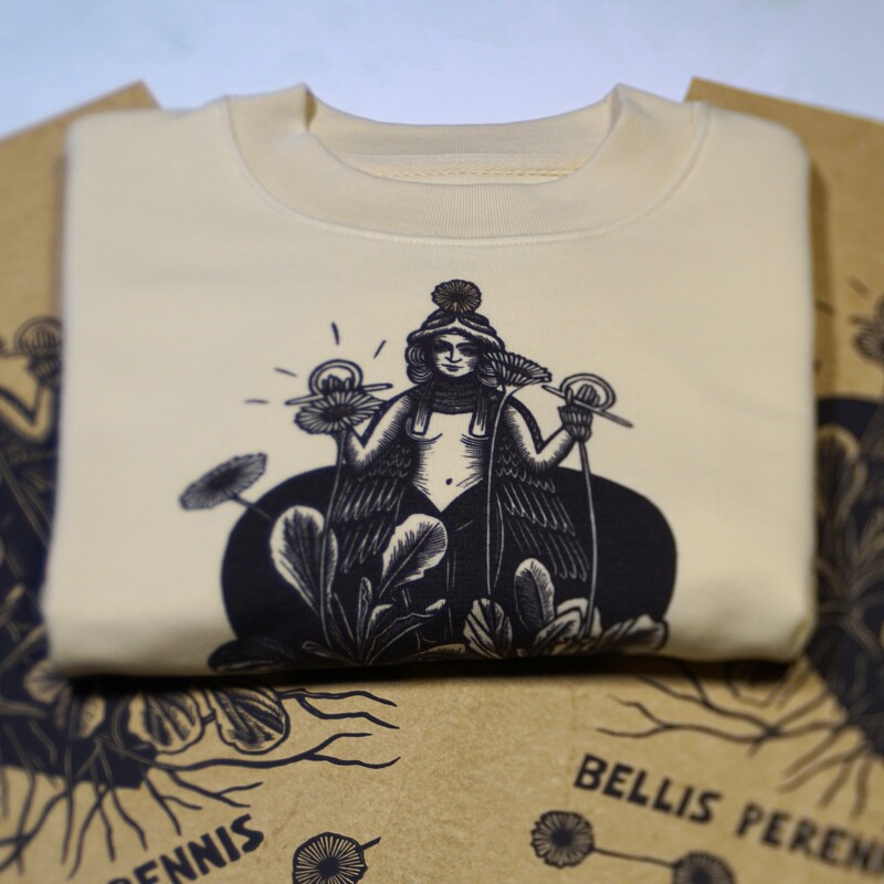 #7 Bellis Perennis/ women's Cropped Pullover