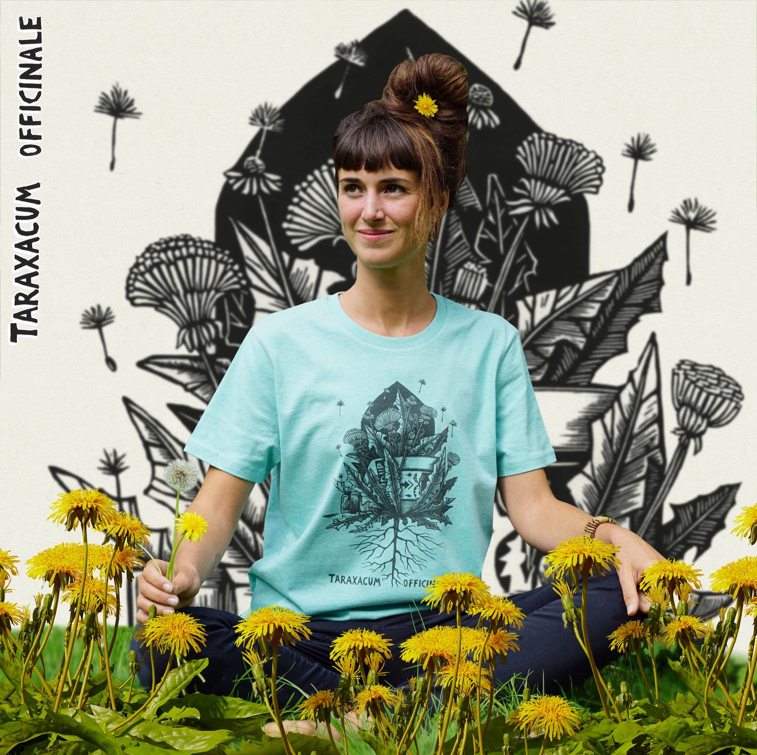 #5 Taraxacum Officinale / Unisex green T-shirt