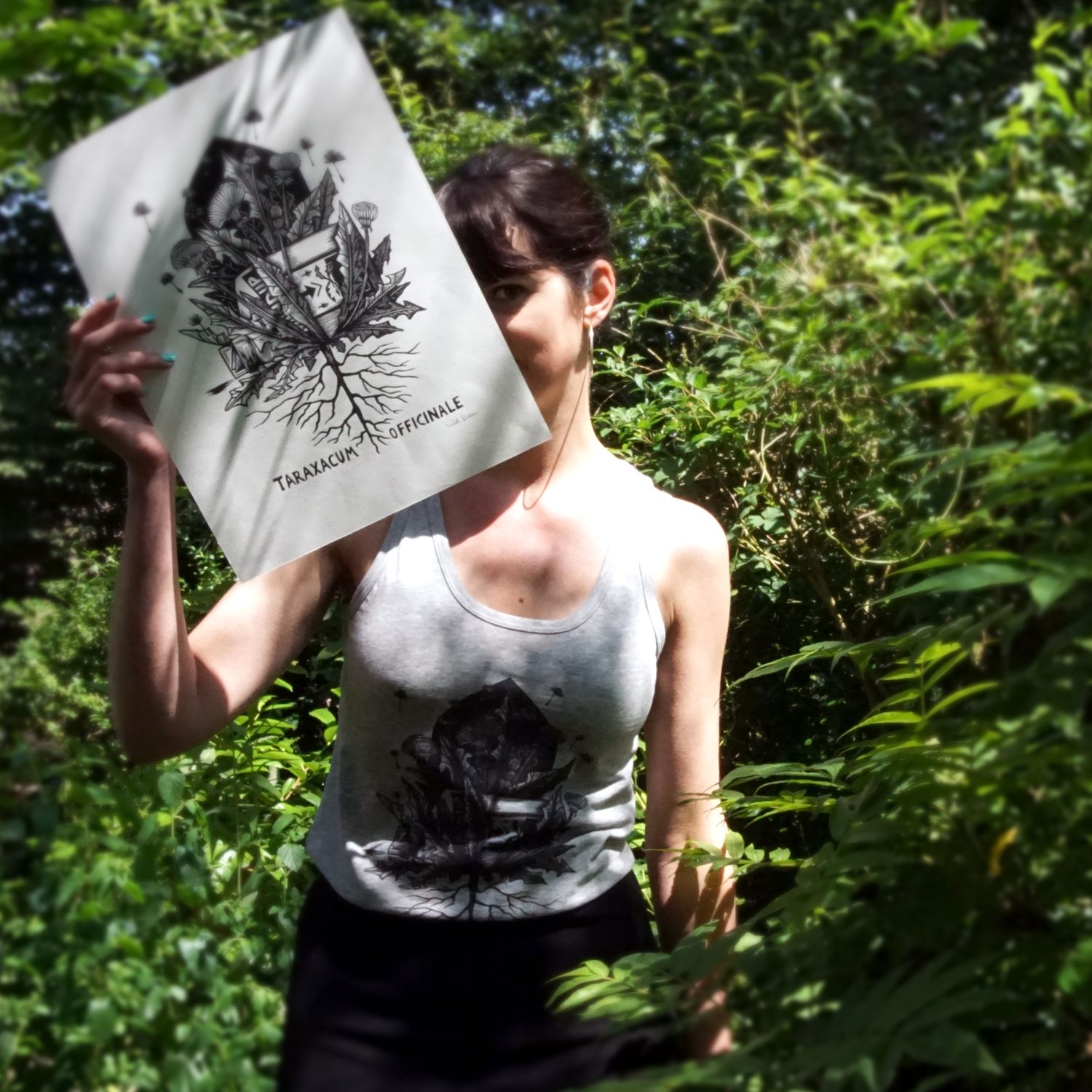 #5 Taraxacum officinale /women&#39;s  tanktop grey