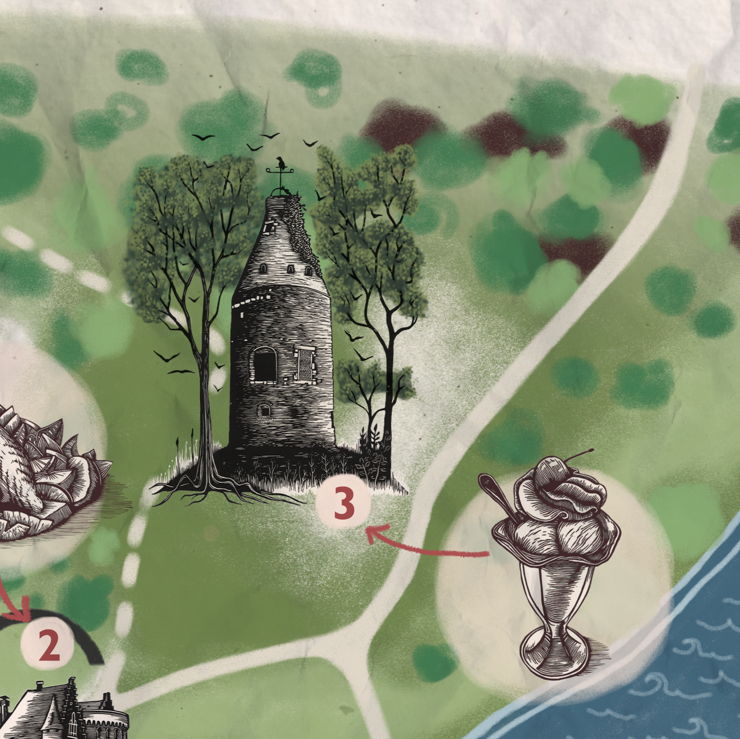 Treasure map / Schatkaart kasteelpark Wissekerke