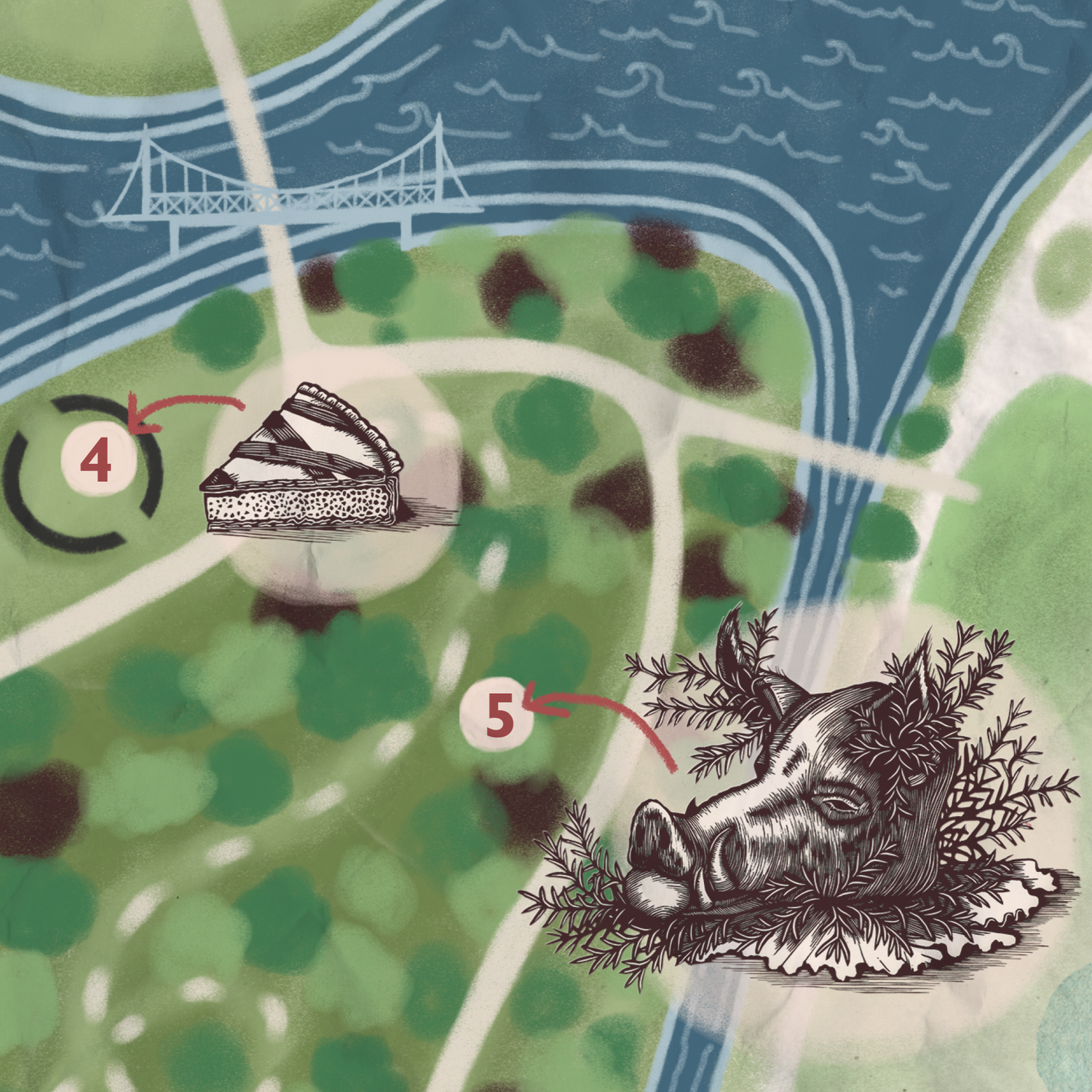 Treasure map / Schatkaart kasteelpark Wissekerke