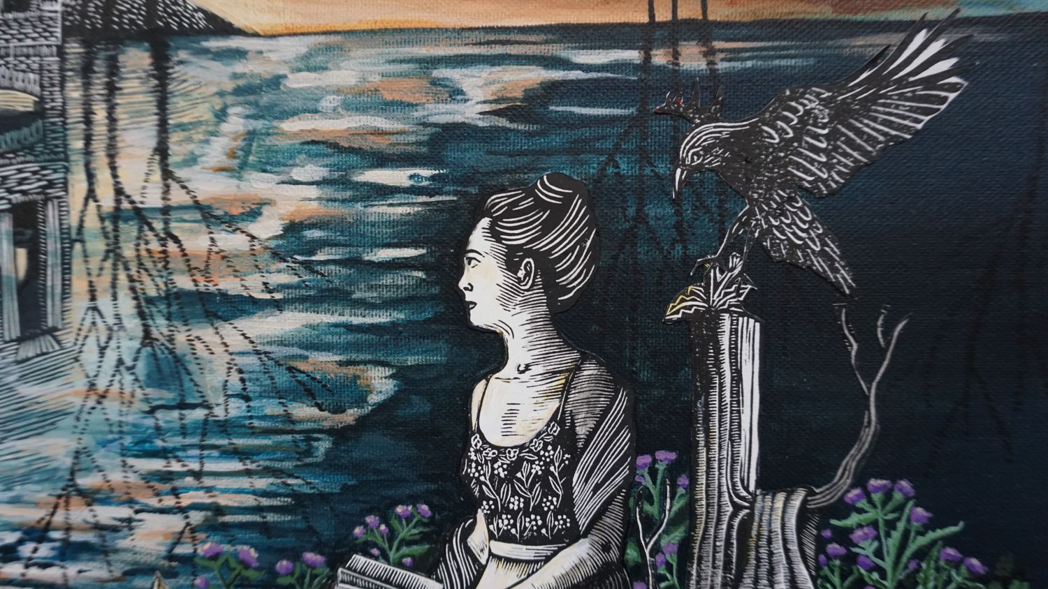 Collage art &#39;Isolde&#39;
