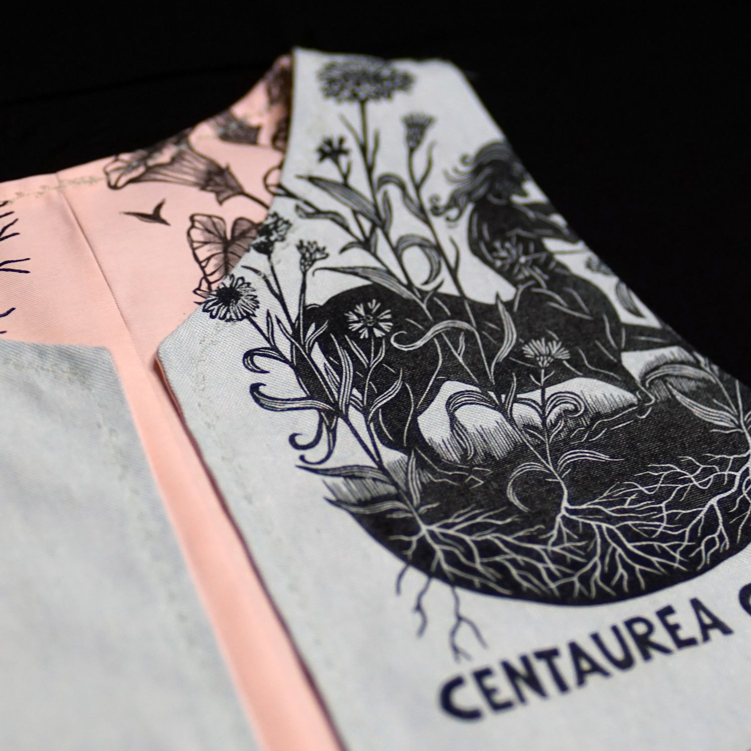 Onkruid reversible vest / Soft green &amp; pink