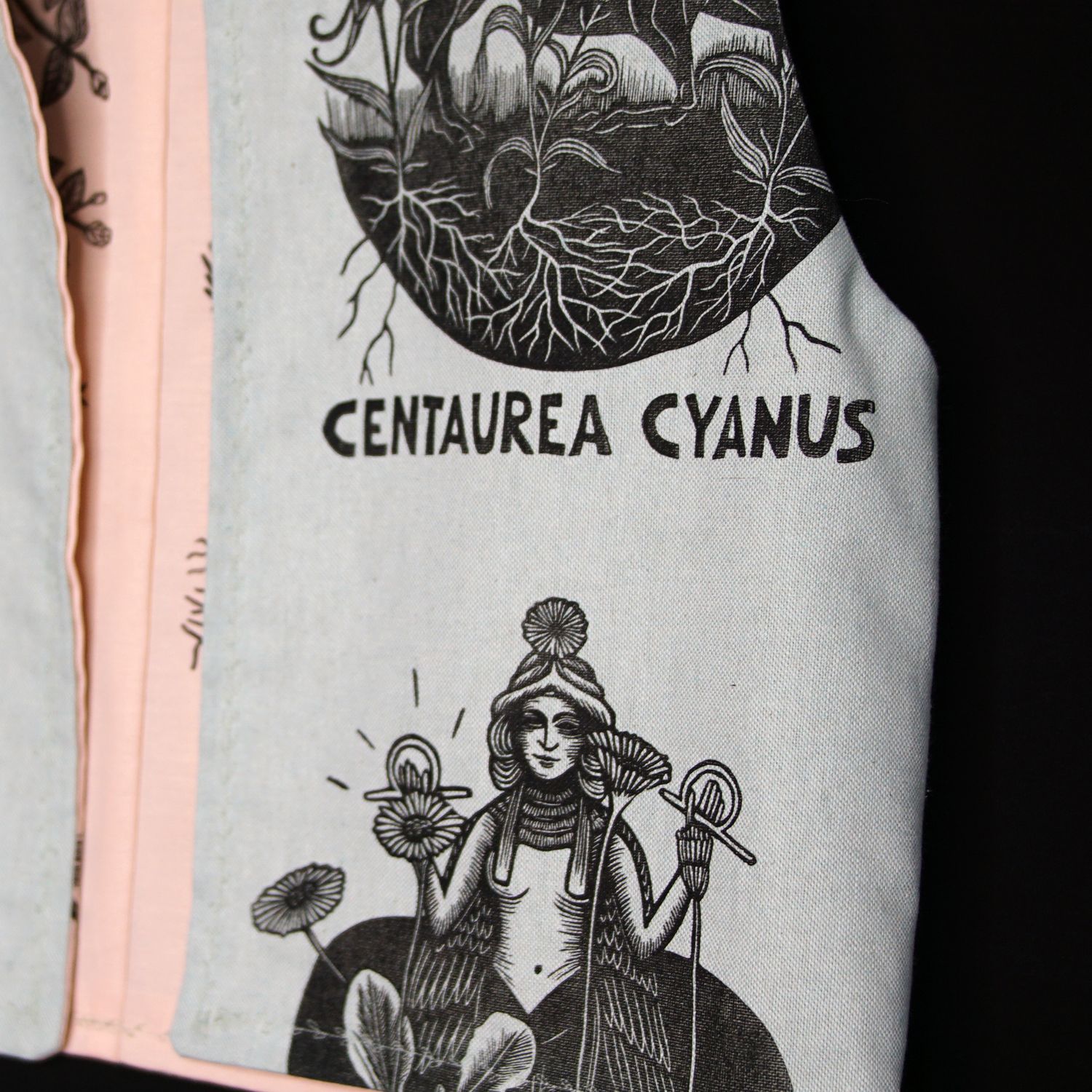 Onkruid reversible vest / Soft green &amp; pink