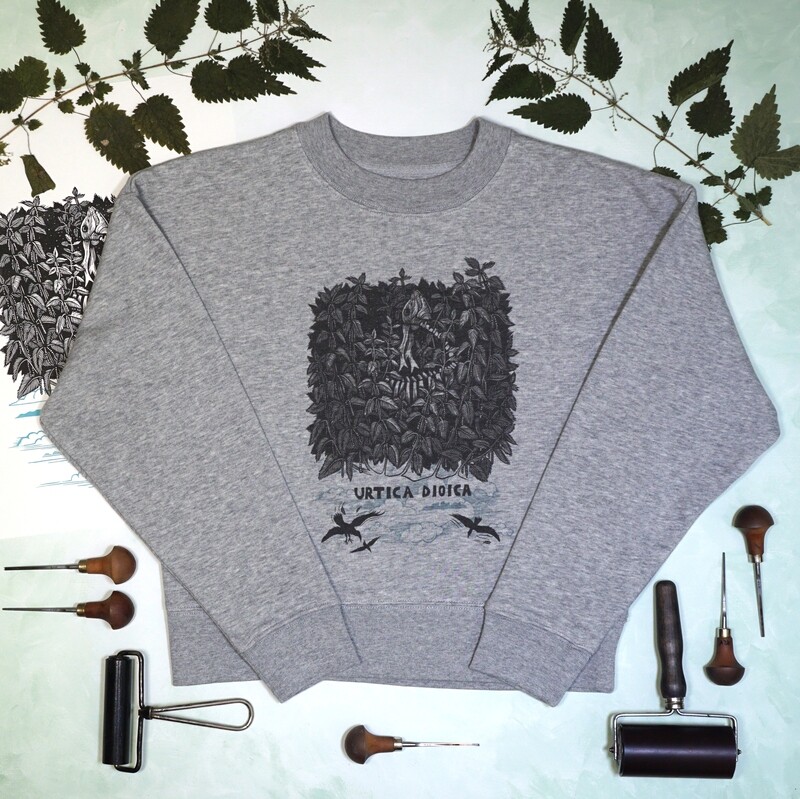 #1 Urtica Dioica / women's Cropped Pullover #1 Urtica Dioica / women's Cropped Pullover