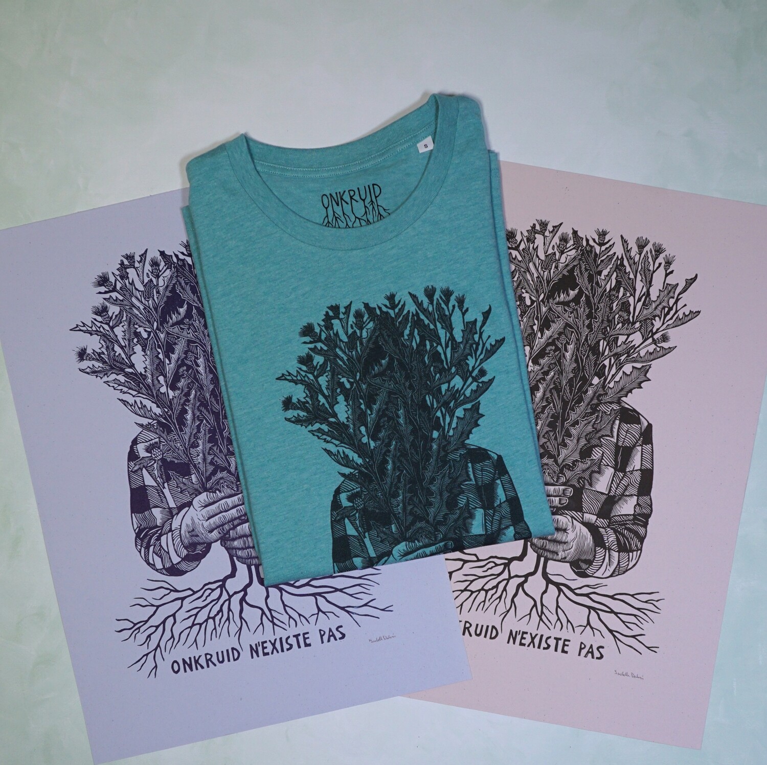 #2 Cirsium arvense / unisex t-shirt green #2 Cirsium arvense / unisex t-shirt green