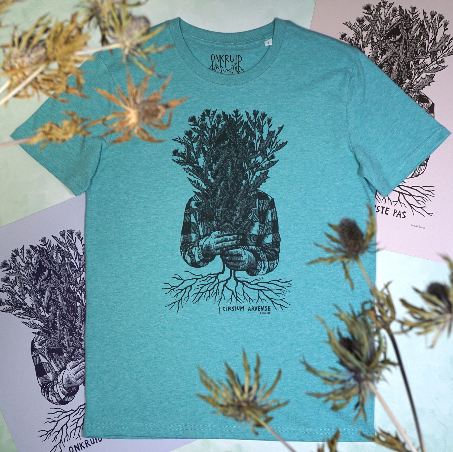 #2 Cirsium arvense / unisex t-shirt green #2 Cirsium arvense / unisex t-shirt green