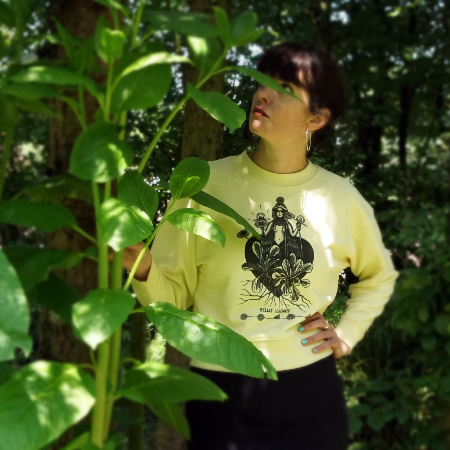#7 Bellis Perennis/ women's Cropped Pullover #7 Bellis Perennis/ women's Cropped Pullover