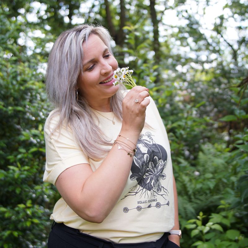 #7 Bellis Perennis/Butter women's t-shirt