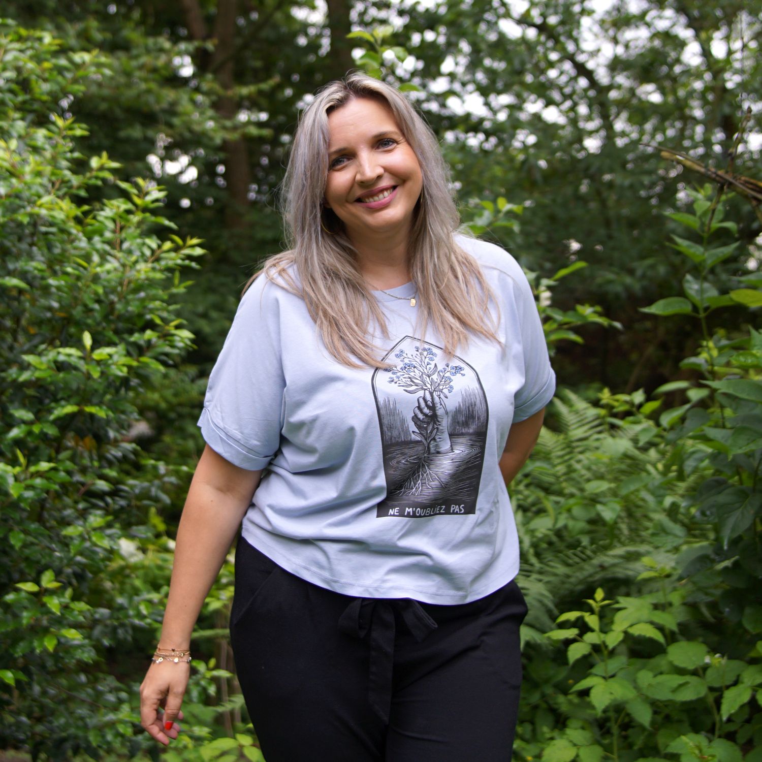 #9 Myosotis/ Blue women's T-shirt #9 Myosotis/ Blue women's T-shirt