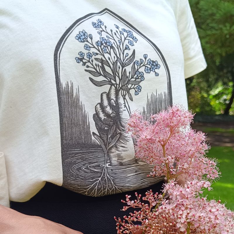#9 Myosotis/ Naturel women's t-shirt #9 Myosotis/ Naturel women's t-shirt
