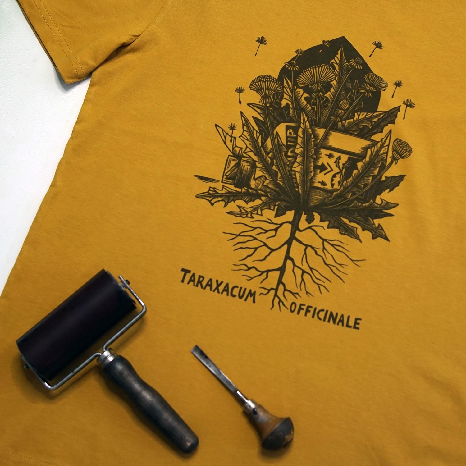 #5 Taraxacum Officinale / Unisex Oker T-shirt #5 Taraxacum Officinale / Unisex Oker T-shirt