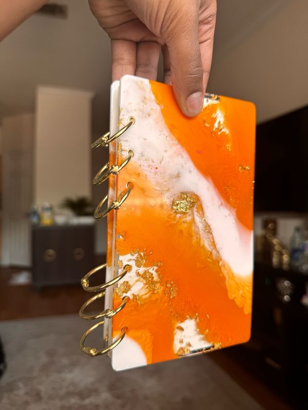 Orange, White &amp; Gold Flakes