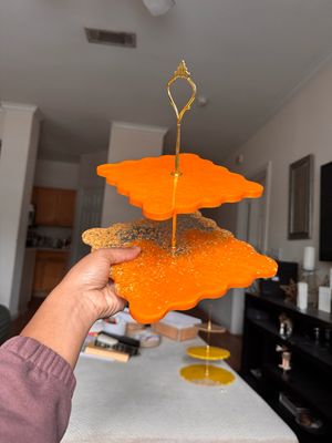2 Tier Orange Tray