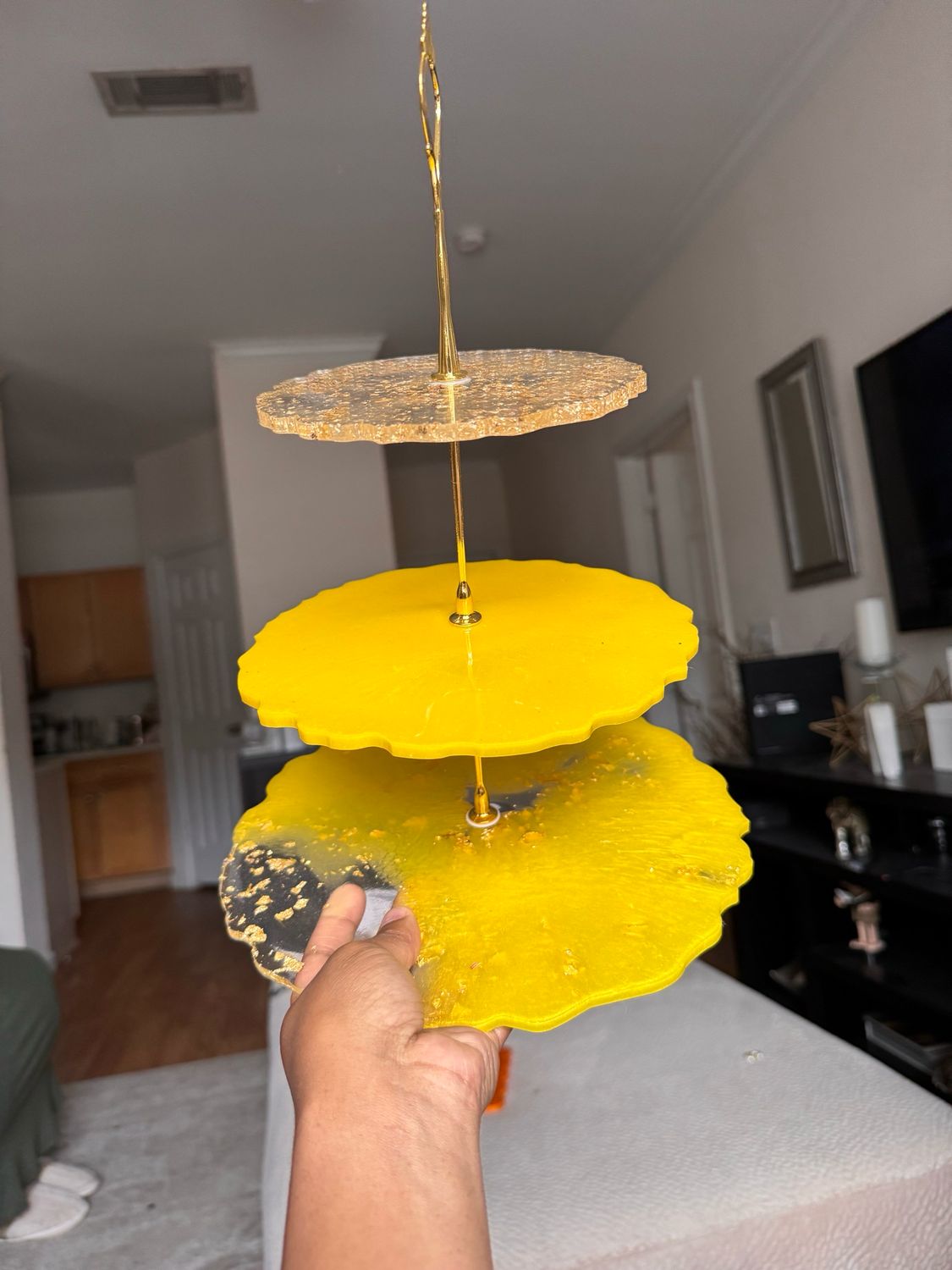 Yellow 3 Tier Tray