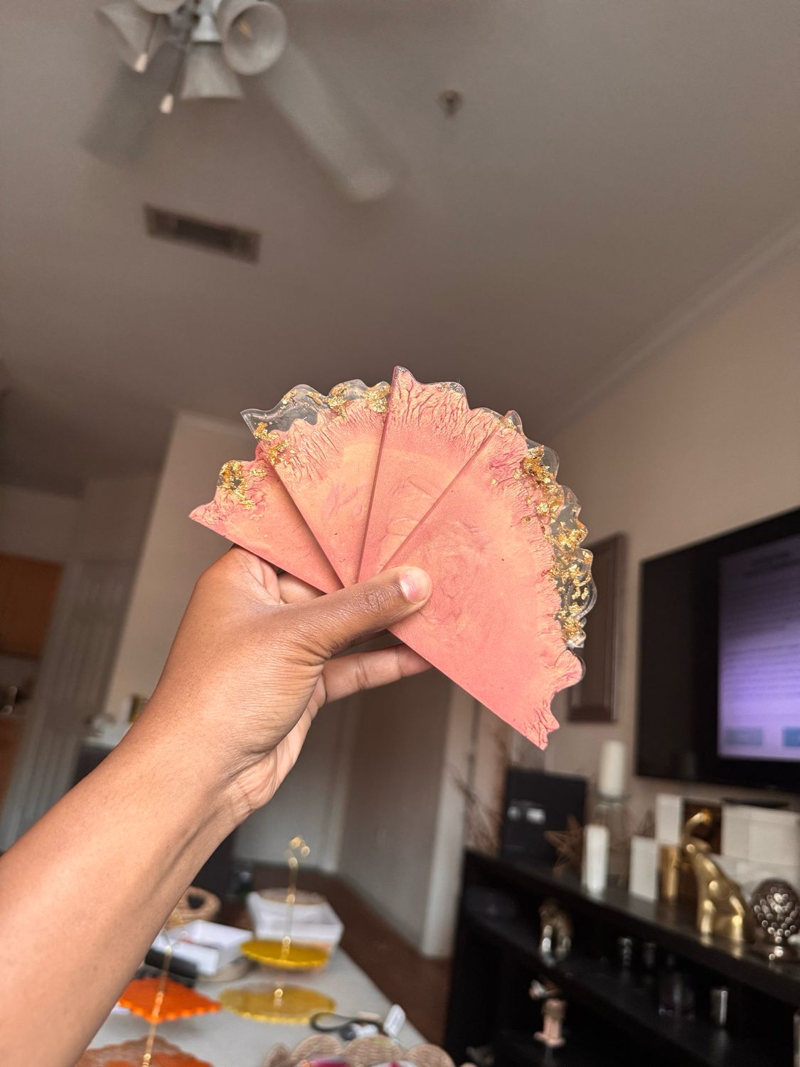 Pie Cut Coasters (4)