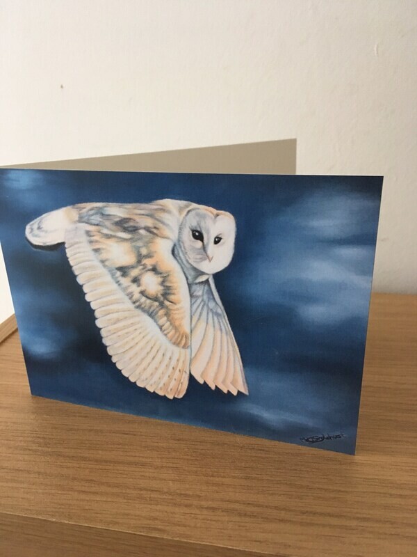Night Owl fine art greetings cards