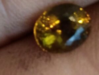 TOURMALINE NATURAL TRI COLOUR 1.2ct 6.93×5.881mm YELLOW,ORANGE, GREEN VVSI
