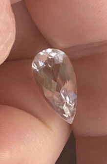 POLLUCITE ICE WHITE 4.96ct 17.28×8.96×6.05mm VVS RARE AND NATURAL