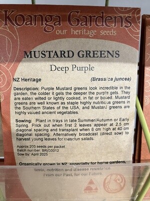 Mustard Greens 'Deep Purple'