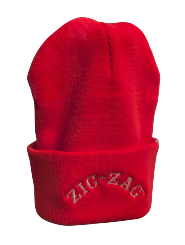 ORANGE ZIG ZAG BEENIE