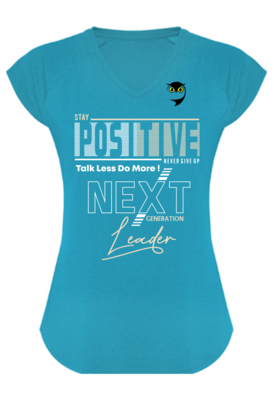Camiseta Next Generetions Positive en color Turquesa Vigore