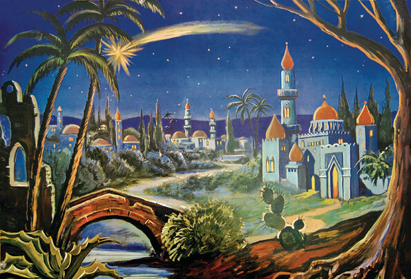 Fondale Arabo Su Cartoncino 70x98 Cm