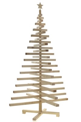 Albero Di Natale In Legno Modellabile Stilizzato 115cm