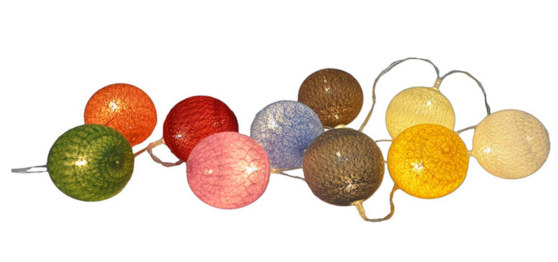 10 Sfere Led Colorate, A Batteria