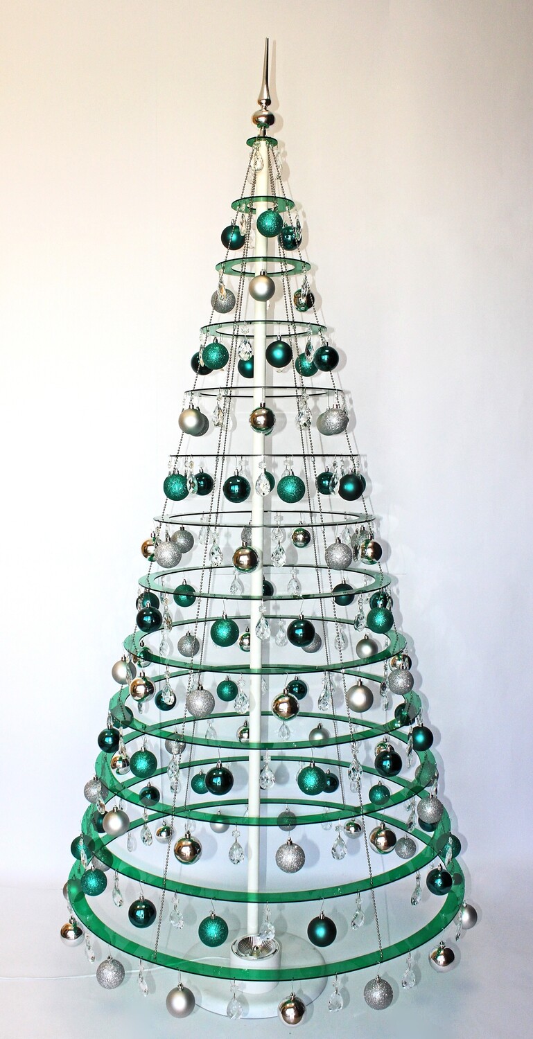 Albero Di Natale Moderno Non Decorato con Supporto 250cm