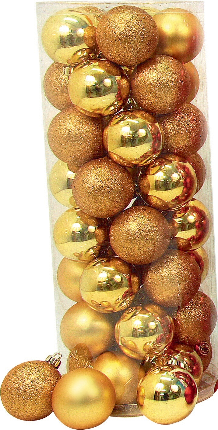 SFERE DECORATIVE ASSORTITE COLORATE, Colore: Oro