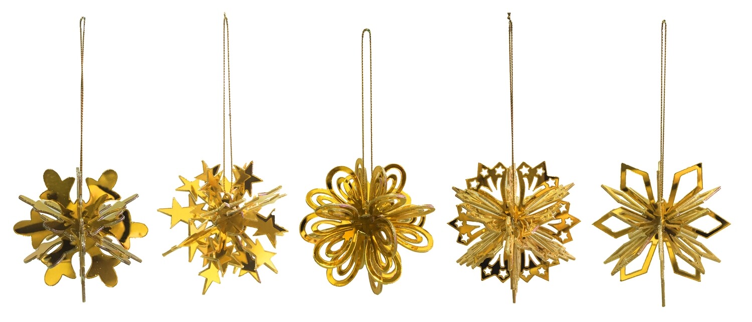 Addobbo Fiocco 3d Crystal Clear, Colore: Oro