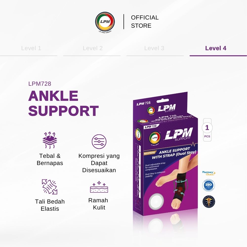 LPM ANKLE SUPPORT WITH STRAP / Deker Lilit Pergelangan Lengan Kaki