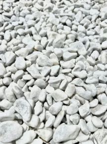 Snow White Pebble (30-50mm) (20kg bag)