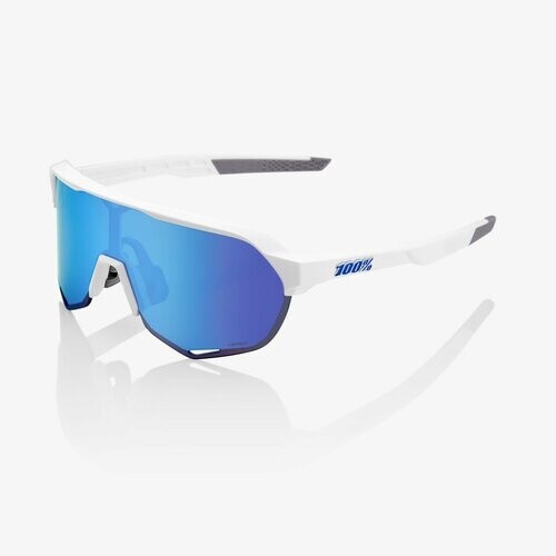 100% S2 Matt White Hiper Blue Mirror lens