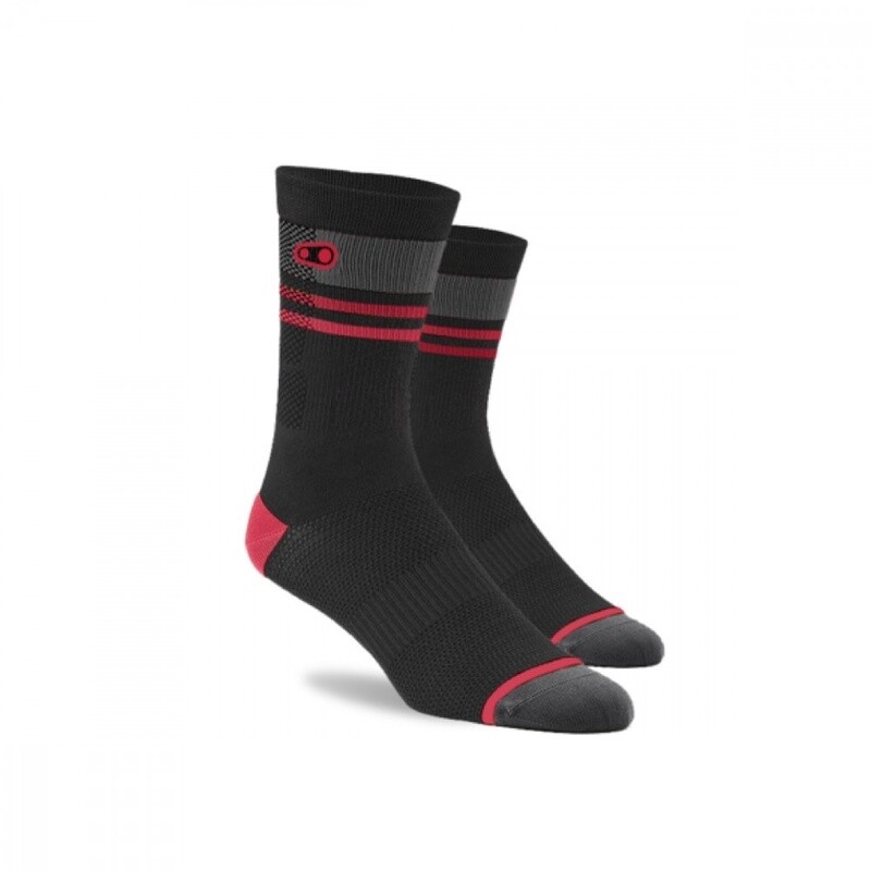 Crankbrothers Icon Socks Sm/Md Black/Red/Grey