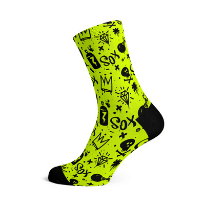 Doodle Yellow Socks Medium