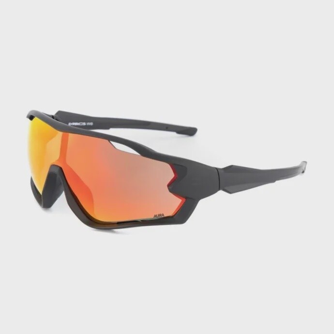 Darcs Vivid Sunglasses Mat Blk Aura HD Red Revo