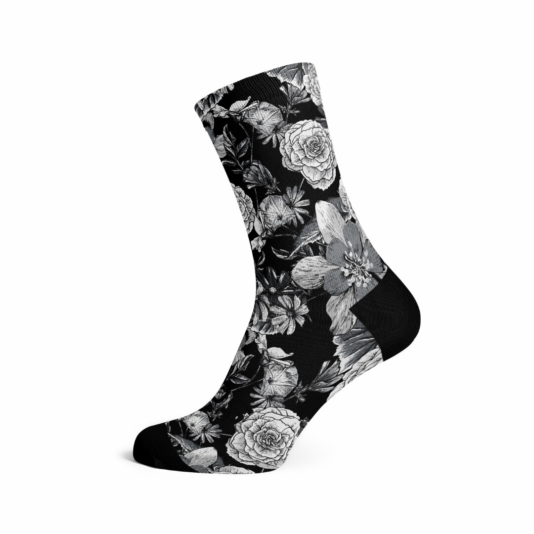 Mono Floral Socks Large