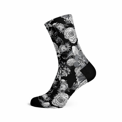 Mono Floral Socks Medium