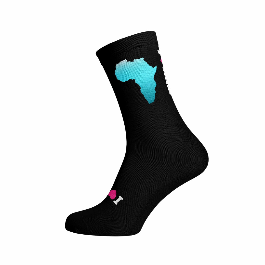Iloveboobies Blue Africa Socks Medium
