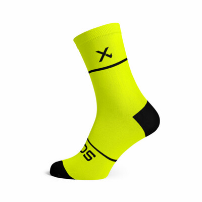 Premium Knit Fluorescent Yellow Socks Medium