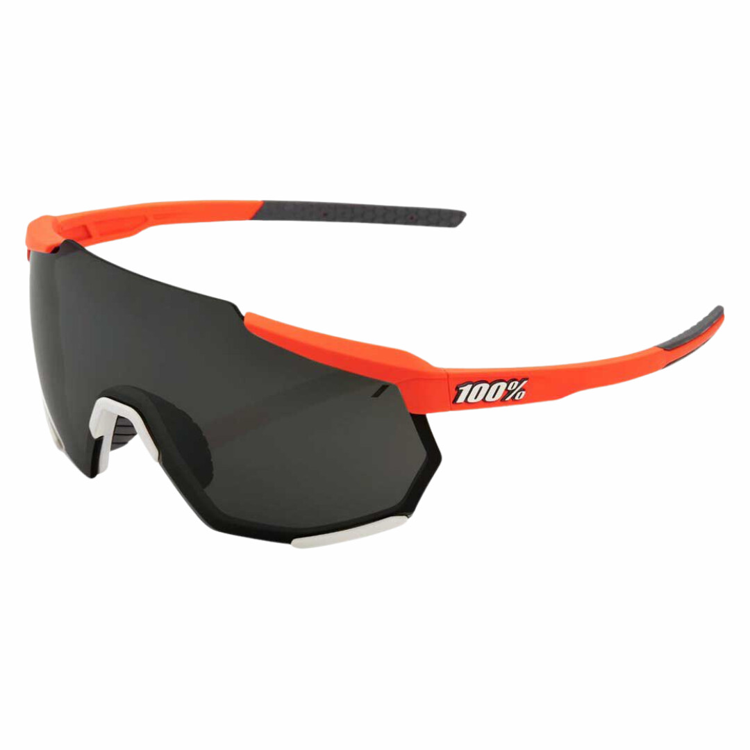 100% Racetrap Soft Tact Sunglasses Oxyfire Black Mirror lens