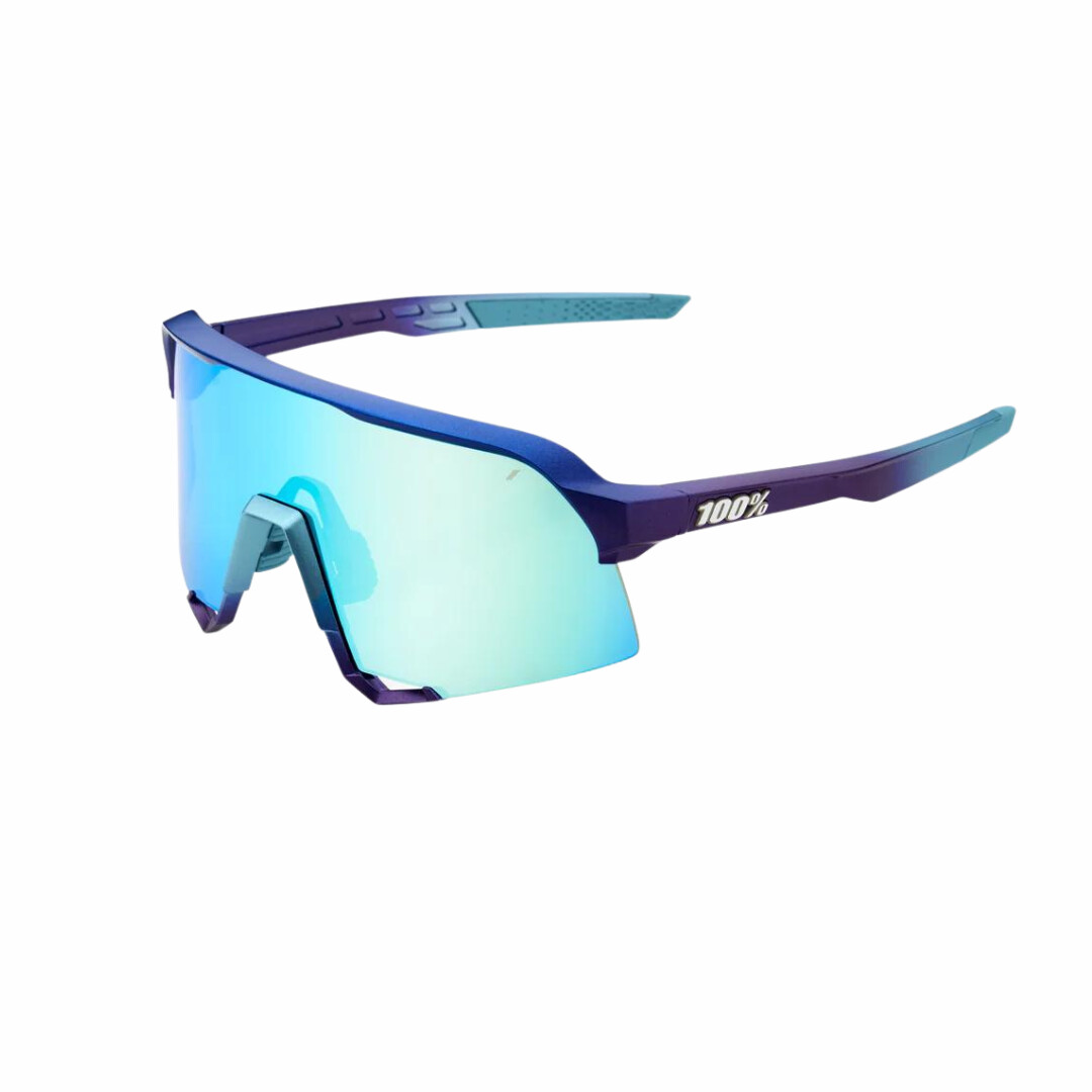 100% S3 Matte Metallic Into Fade Blue Topaz Sunglasses